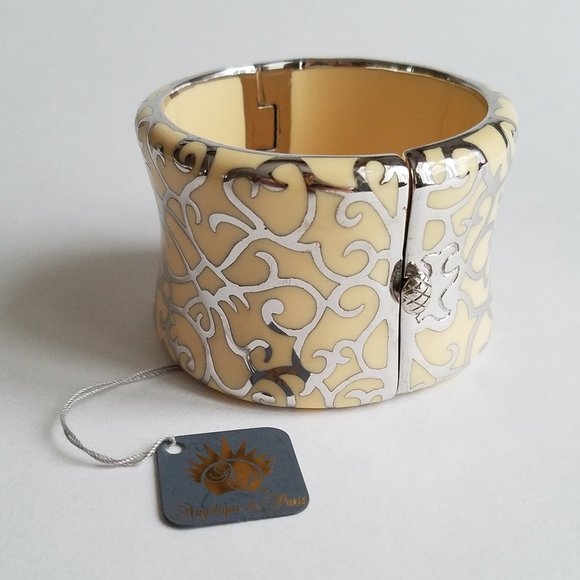 Angelique De Paris 925 Sterling Silver Clasp Bracelet